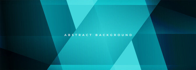 Wall Mural - blue modern abstract wide banner with geometric shapes. dark blue abstract background. vector illust