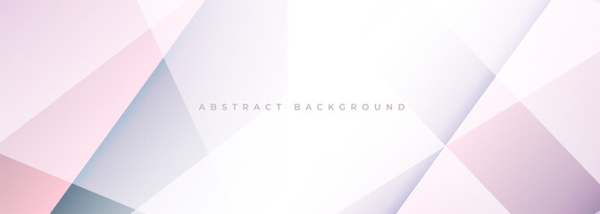 Wall Mural - white and soft pink shades color modern wide abstract background with geometric polygonal shapes. ve