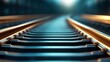 © svastix - Focusing on the railway tracks extending towards the horizon, this abstract image creates a sense of depth and perspective, symbolizing journeys and life paths.