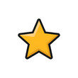 © Noah - lat vector illustration of a star rating icon for mobile app UI, minimal design, no gradients no shadows, bold outlines, white background