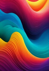 Wall Mural - Abstract color gradient background with waves