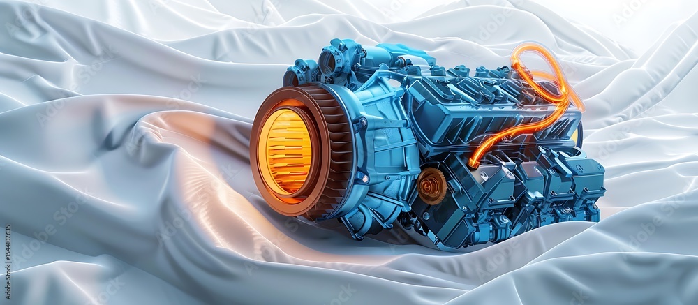 6 CYLINDRICAL ENGINE BACKGROUND WITH ABSTRACT COLORFULL POWER IN ...