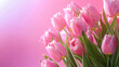 © Line - Fresh pink tulips on soft background in spring light