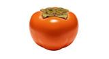 Vibrant Orange Kaki Japanese Persimmon Fruit In Realistic 3D Render Displayed On Transparent Background Showing Isolated Still Life Single Object With Clipping Path