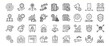 © pixelVista - Black Line Icons Bundle 99 Business Management Workflow Collection