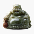 © Nhn - Serene Jade Laughing Buddha Statue Symbol of