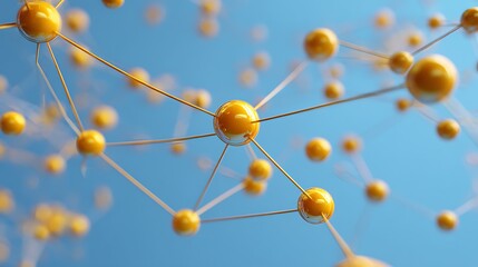 molecular structure network connection abstract background science technology