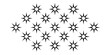 © NAYON89 - Black Starburst Pattern on White Background Abstract Design Element for Festive Celebrations and Graphic Design Projects
