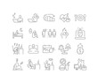 © Suncheli - Thin Editable Stroke Icons of Tired Remote Workers Facing Burnout, Insomnia, Distraction, Productivity Drop, Work Life Imbalance, and Mental Exhaustion