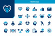 © WonderfulPixel - Wellness icon collection for message, chat and communication concept, Flat design, Pixel perfect.