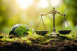 © Jesmin art hut - International environment Law. climate regulation concept. law principles of sustainable environmental conservation. environmental protection