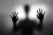 © Naufal - Abstract image of a blurred figure behind a translucent screen. Evokes emotion, mystery, isolation, and psychological depth. Artistic concept with soft light and minimalism.