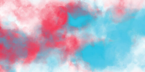 Wall Mural - Abstract watercolor wash background in red blue and white illustrating artistic blends and smooth flowing textures for design elements