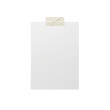 © Png guru - Blank white paper note attached with tape isolated on transparent background