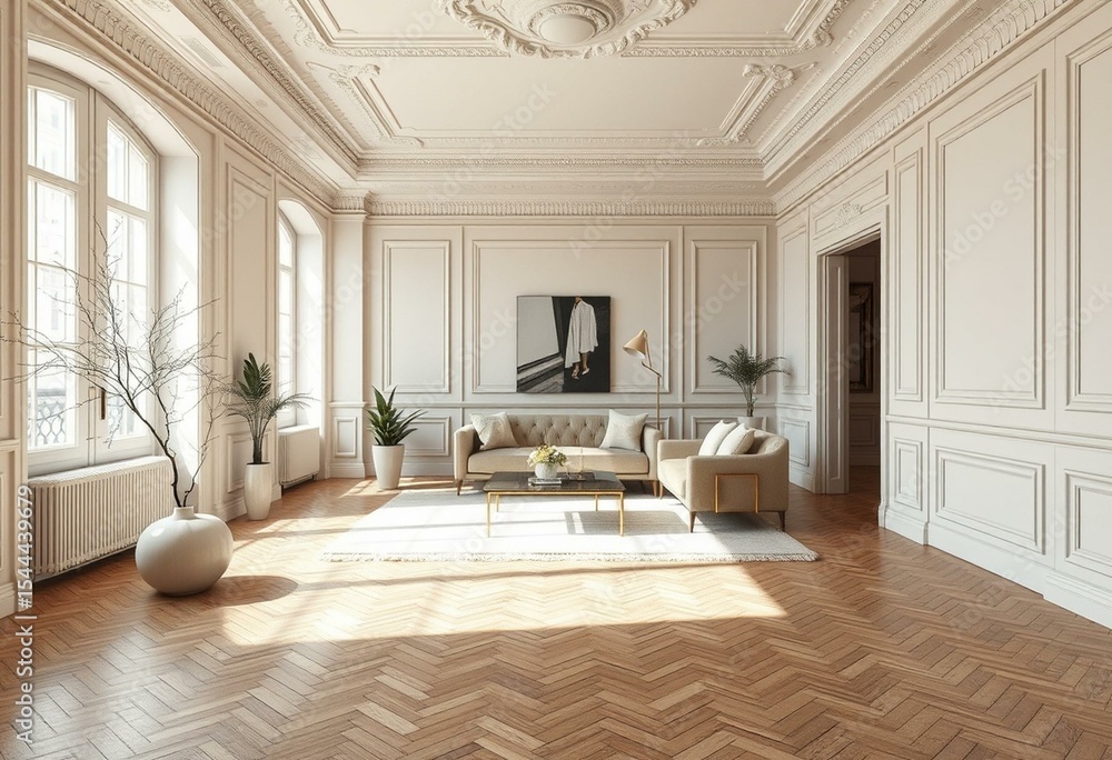 Luxury Penthouse Apartments With High Ceilings And Crown Molding