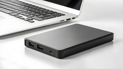 sleek external hard drive mockup perfect for tech bloggers and websites, showcase your data storage 