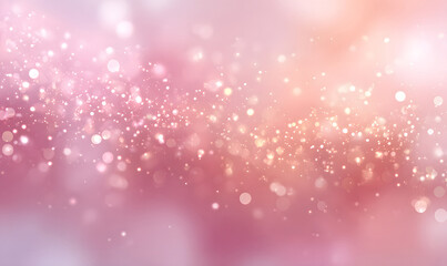 Wall Mural - abstract romantic pink and peach bokeh background. generative ai