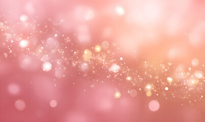 Wall Mural - abstract romantic pink and peach bokeh background. generative ai