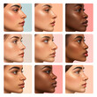 © Arafat - Diverse Skin Tones and Facial Features A Study in Beauty and Representation Across Various Ethnicities and Complexions Showing Side Profiles