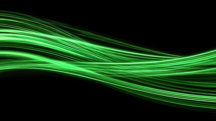 Wall Mural - a green and red abstract light trail on a black background.