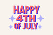 © Gobindo - Vintage style Happy 4th of July celebration poster design in vector format