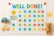 © Suraaj - Colorful Kids Reward Chart with Stars and Toys, Positive Reinforcement for Children, Parenting, and Education