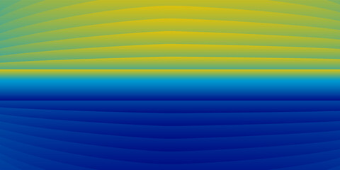 Wall Mural - an abstract background with horizontal, undulating stripes in shades of blue and yellow, creating a 