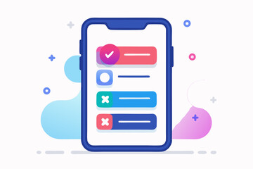 smartphone interface large text mode color