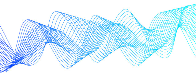 Wall Mural - abstract glowing modern wave dynamic flowing with futuristic technology and sound wave lines. geomet