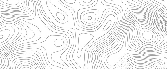 Wall Mural - Abstract topographic contour map and geographic mountain relief background design .topography contour map white wave paper and curve black color lines vector background .
