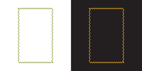 Wavy wedding frame set, Wavy frame print collection. vector illustration. EPS 10/AI