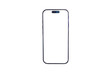 © Careto - Front side portrait view of the smart phone or mobile phone with white background and white background on the screen, a phone mockup