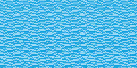 Vector geometric diagonal fabric waves seamless line texture. Seamless pattern Abstract geometric with stripes. Blue mesh background ornament.	