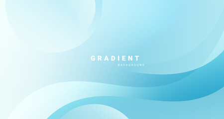 Wall Mural - soft blue gradient background design with flowing wave shapes