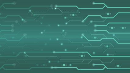 Wall Mural - digital background with glowing tech lines and circuit connections ideal for modern themes and futur