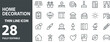 © Faysal Design House - Home decoration thin line icons isolated on white background