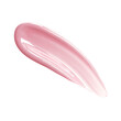 © Dinali - Glossy pink lip gloss swatch on black background Closeup of shimmering cosmetic product texture for beauty and makeup concept