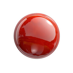 Wall Mural - glossy red sphere with smooth surface, reflecting light beautifully, creating elegant and vibrant ap