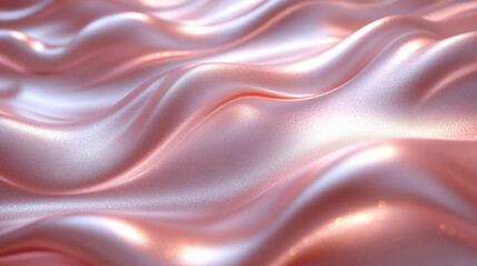 Wall Mural - subtle pearlescent sheen on a soft pink surface. undulating texture in a blend of pink and gold.