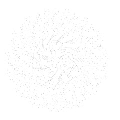 Wall Mural - abstract geometric circle formed by uniform dots and connecting lines, ideal for technology, science