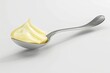 © Piring - Cream in spoon isolated on white background with clipping path  3d render