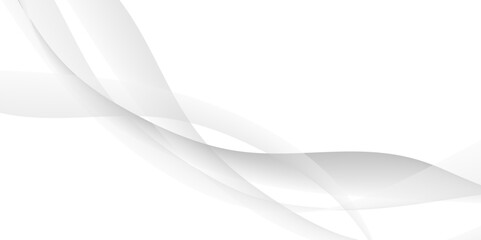 Wall Mural - white smooth light lines background. modern design stripes background with geometric round shape. de
