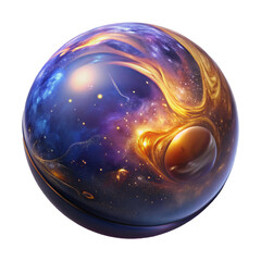 Wall Mural - cosmic sphere galaxy nebula isolated on transparent background