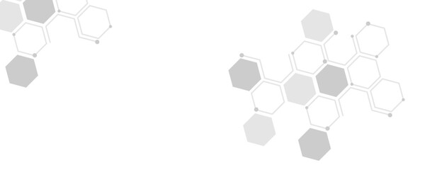 Wall Mural - futuristic molecule structure abstract hexagonal network background design for technology and medica