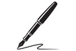 © Shamsun - Fountain pen silhouette icon simple black vector illustration isolated on transparent