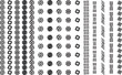 © HRIDOY - Geometric Border Pattern Set – Minimal Tribal Line Ornaments and Circular Symbols Vector Collection