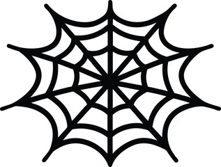 Halloween spider web   black silhouette vector,spider web  icon