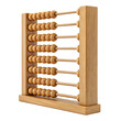 © MDRAIS - 3 D Render Light Brown Wooden Abacus Isolated White Background 1