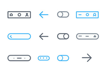 Glowing digital interface icons on metallic background