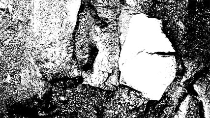 Concrete rubble line art